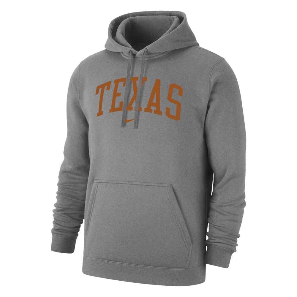 Texas Club Fleece Nike Men's College Pullover Hoodie in Grey Cover