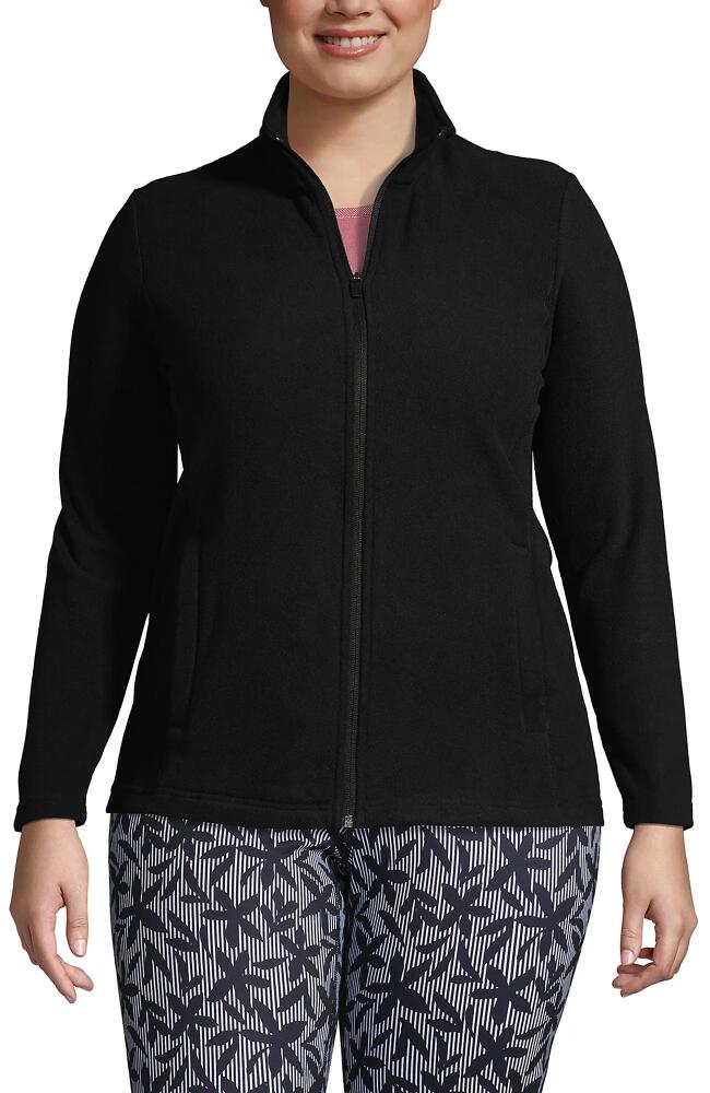 Lands' End Plus Size Anyweather Fleece Full Zip Jacket in Black Cover