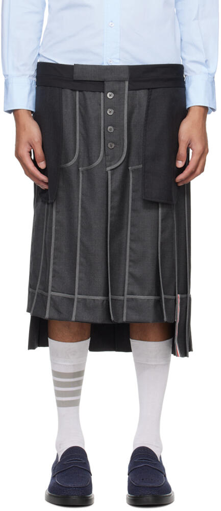 Thom Browne Gray Deconstructed Skirt Cover