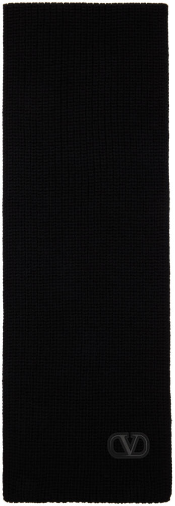 Valentino Garavani Black Patch Scarf Cover