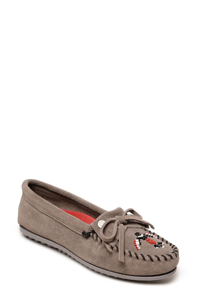 Minnetonka x Lucie Skjefte Thunderbird 'Animikii' Slipper in Grey Cover