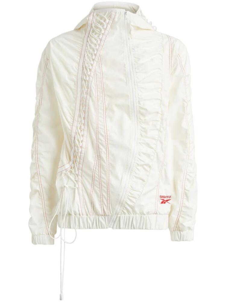 Reebok LTD lace-up detailing hooded jacket - White Cover