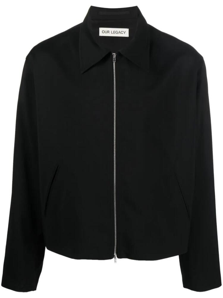 OUR LEGACY straight-point collar bomber jacket - Black Cover