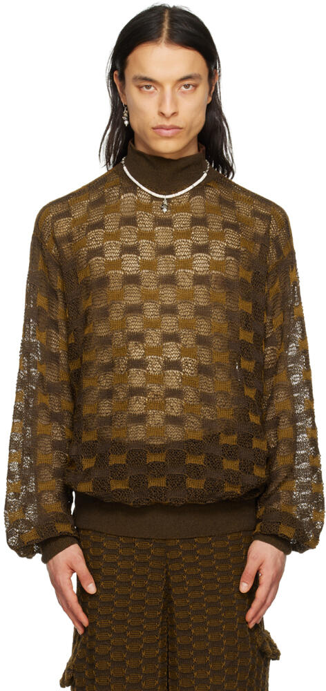 Isa Boulder SSENSE Exclusive Brown Turtleneck Cover