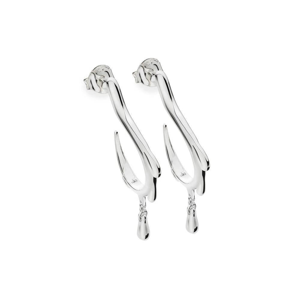 Lucy Quartermaine Dripping Hoop Earrings in Sterling Silver Cover