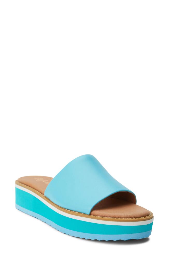 Matisse Jackie Platform Slide Sandal in Bright Blue Cover