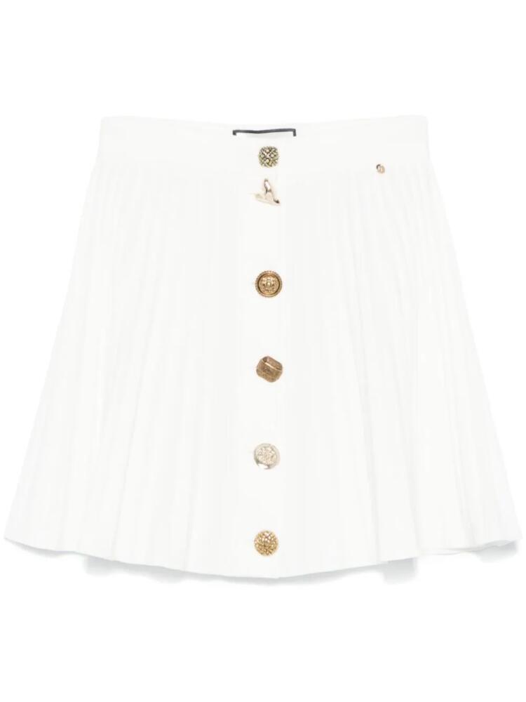 NISSA decorative-buttons mini skirt - White Cover