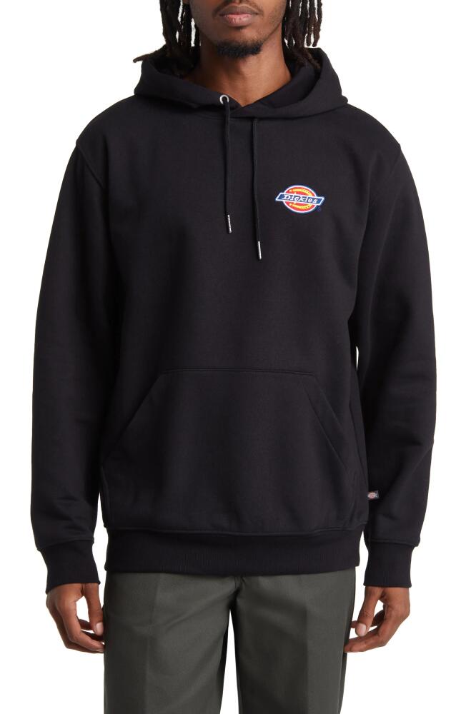 Dickies Logo Embroidered Fleece Hoodie in Knit Black Cover