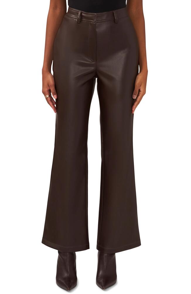 halogen(r) High Waist Bootcut Faux Leather Pants in Dark Roast Cover