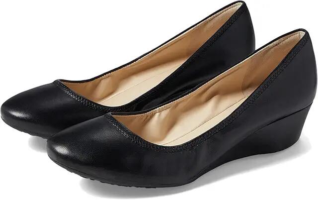 Cole Haan Sloane Wedge (Black Leather) Women's Shoes Cover