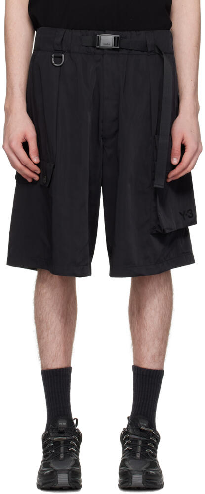 Y-3 Black Belted Shorts Cover