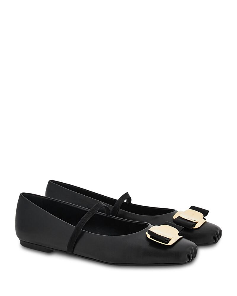 Ferragamo Women's Zina Bow Mary Jane Ballet Flats Cover