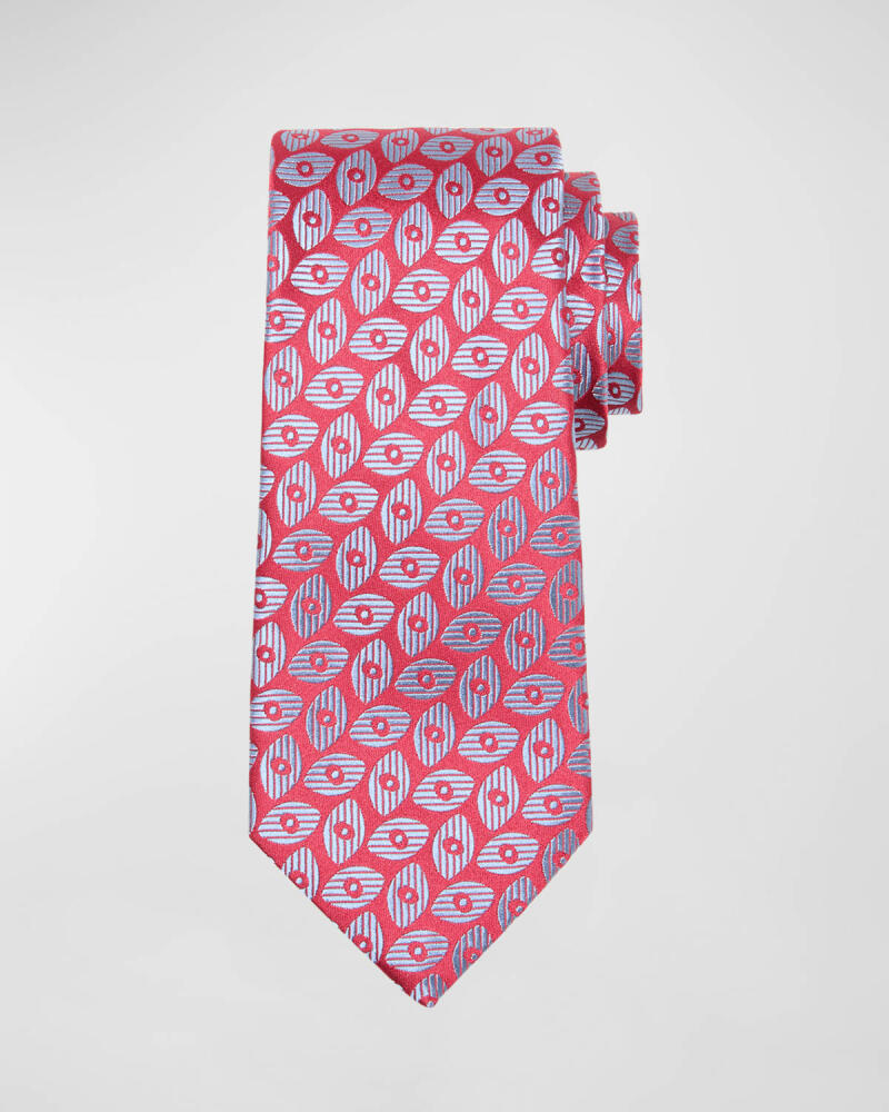 Charvet Men's Oval Jacquard Silk Tie Cover