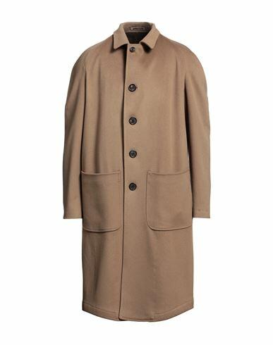 Lardini Man Coat Camel Wool Cover