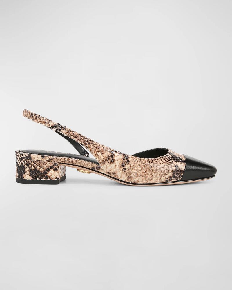 Veronica Beard Cecile Embossed Leather Slingback Flats Cover