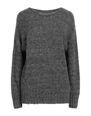 Gentryportofino Woman Sweater Steel grey Alpaca wool, Polyamide, Cashmere, Wool Cover