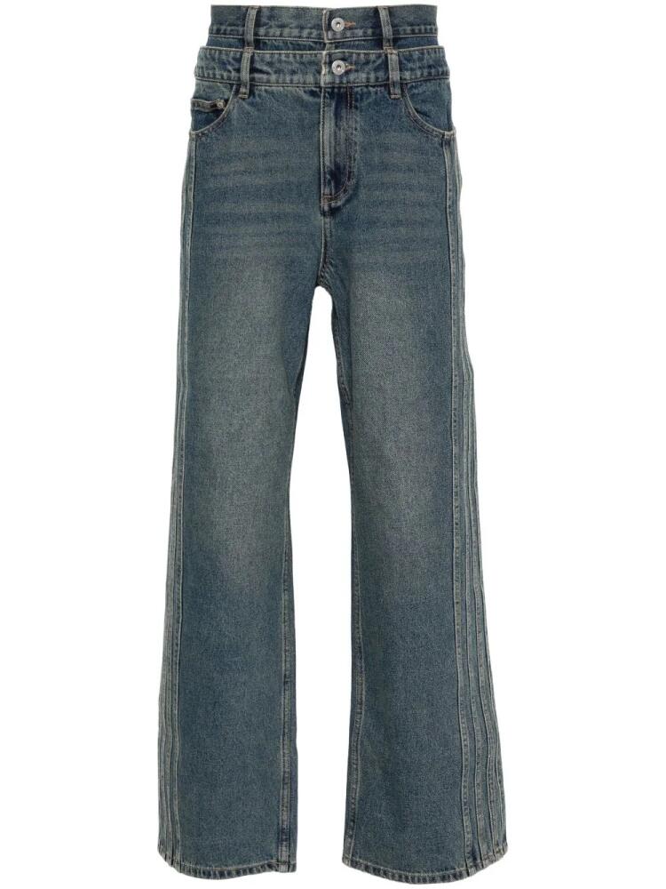 Feng Chen Wang double-waist jeans - Blue Cover