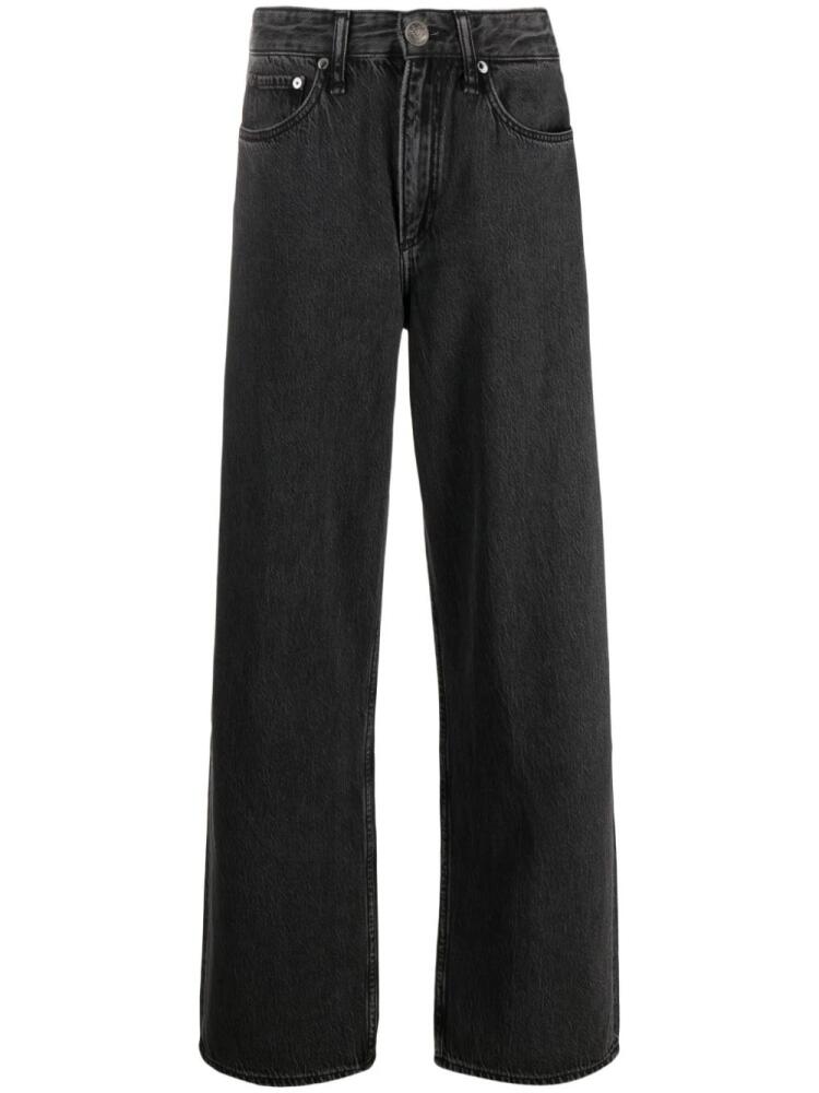 rag & bone Logan mid-rise wide-leg jeans - Black Cover