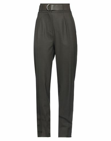 Max Mara Studio Woman Pants Dark green Virgin Wool, Elastane Cover