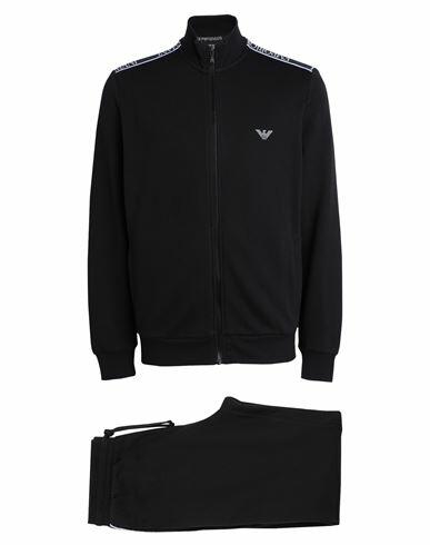 Emporio Armani Man Tracksuit Black Cotton, Polyester Cover