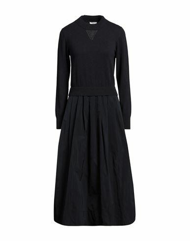 Peserico Woman Midi dress Midnight blue Polyester, Metallic fiber, Virgin Wool, Silk, Cashmere Cover