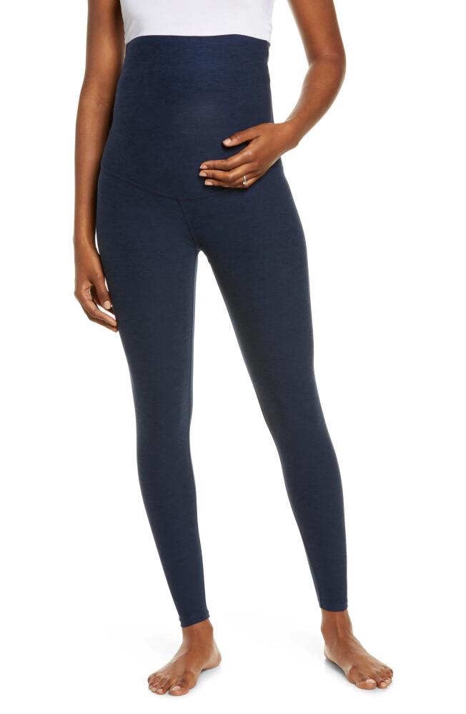 Beyond Yoga Empire Waist Maternity Leggings in Nocturnal Navy Cover