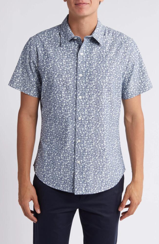 Bonobos Riviera Floral Short Sleeve Chambray Button-Up Shirt in Weekend Floral Cover