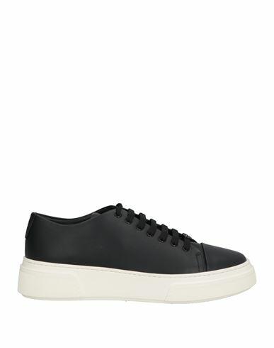 Giorgio Armani Man Sneakers Black Cow leather Cover