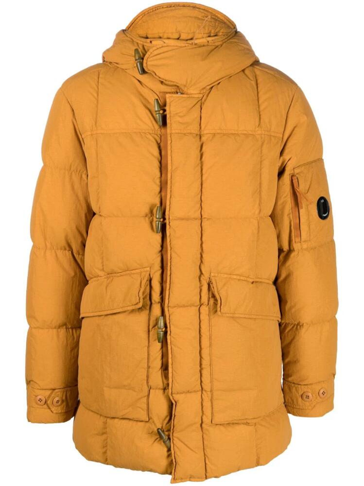 C.P. Company quilted hooded down jacket - Yellow Cover