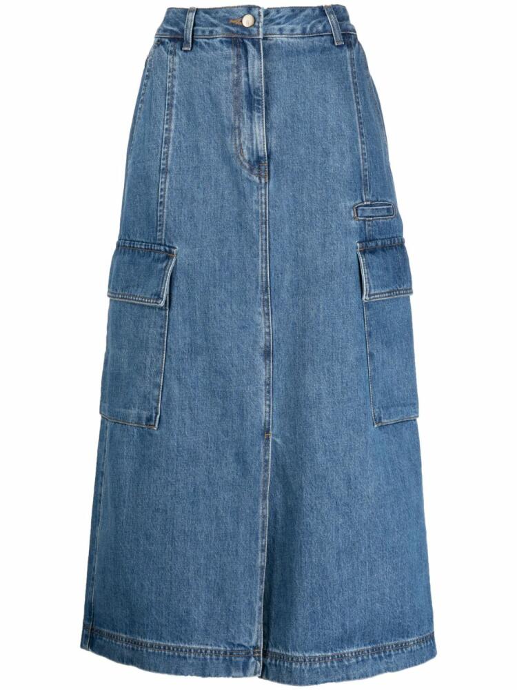 STUDIO TOMBOY midi denim cargo skirt - Blue Cover