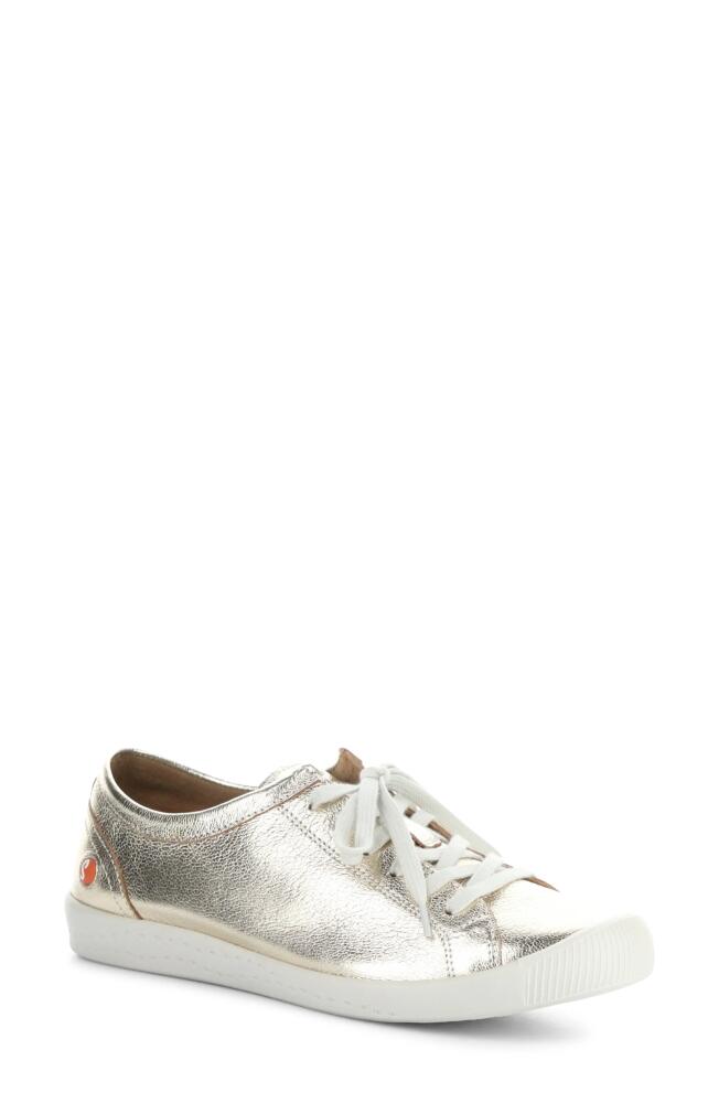 Softinos by Fly London Isla Sneaker in Champagne Lamina Cover