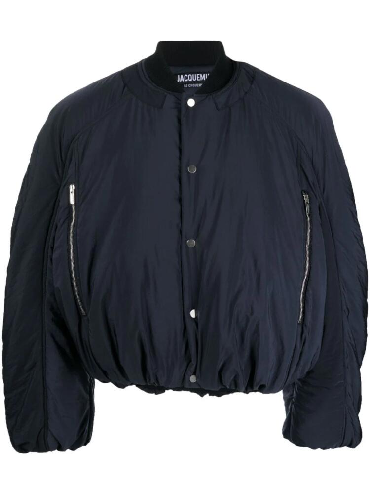 Jacquemus Croissant puffer bomber jacket - Blue Cover