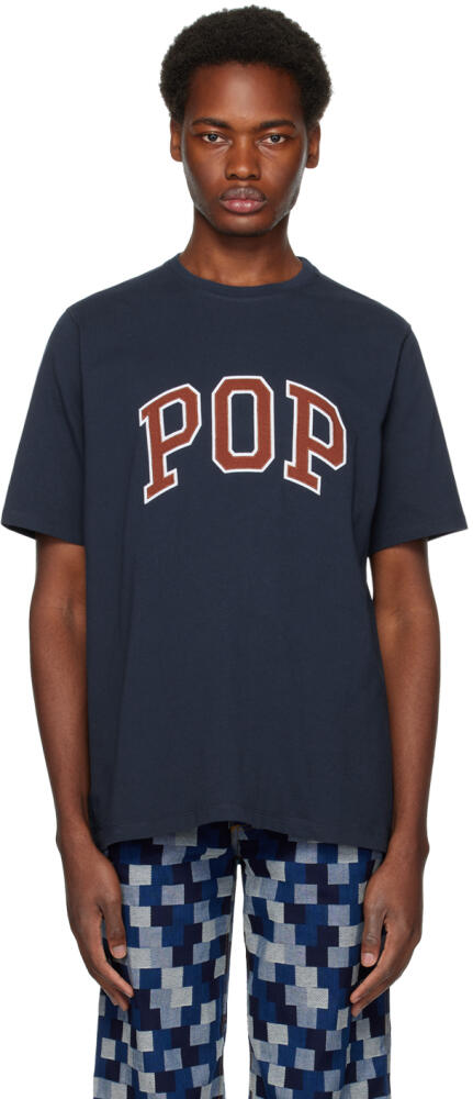 Pop Trading Company Navy Arch T-Shirt Cover