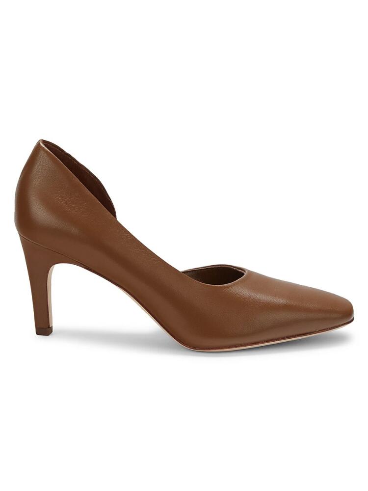 Vince Women's Tiana Point Toe Leather Pumps - Fawn Cover