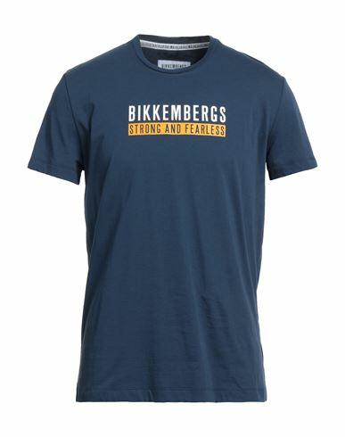 Bikkembergs Man T-shirt Midnight blue Cotton Cover