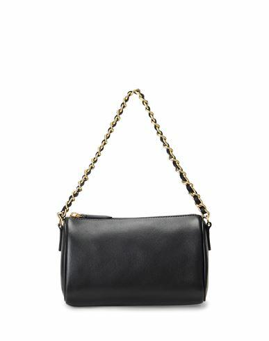 Lauren Ralph Lauren Nappa Leather Small Emelia Shoulder Bag Woman Handbag Black Sheepskin Cover