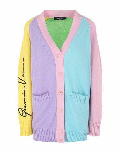 Versace Colorblock Cashmere Cardigan Woman Sweatshirt Multicolored Cashmere Cover