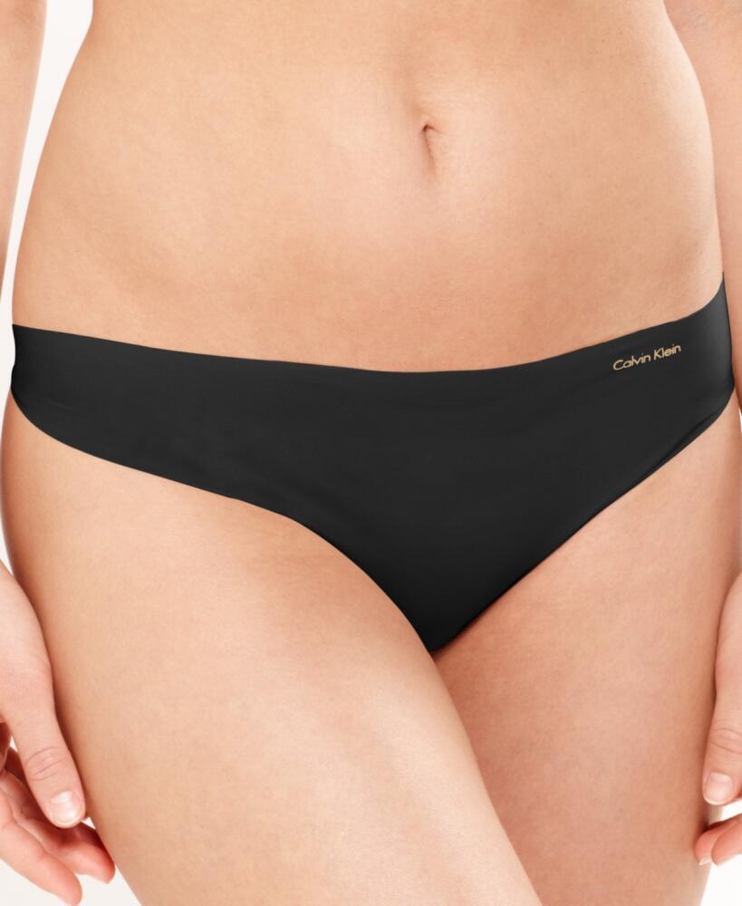 Calvin Klein Women's Invisibles Thong Underwear D3428 - Black Cover