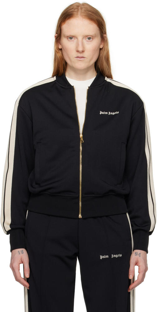 Palm Angels Black Embroidered Track Jacket Cover