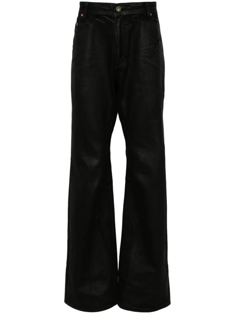 Andersson Bell coated mid-rise flared jeans - Black Cover