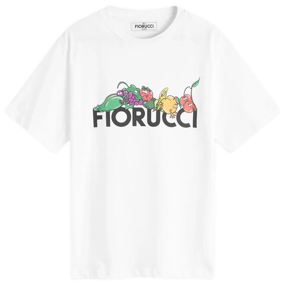 Fiorucci Women's Fruit Print Regular Fit T-Shirt in White Cover