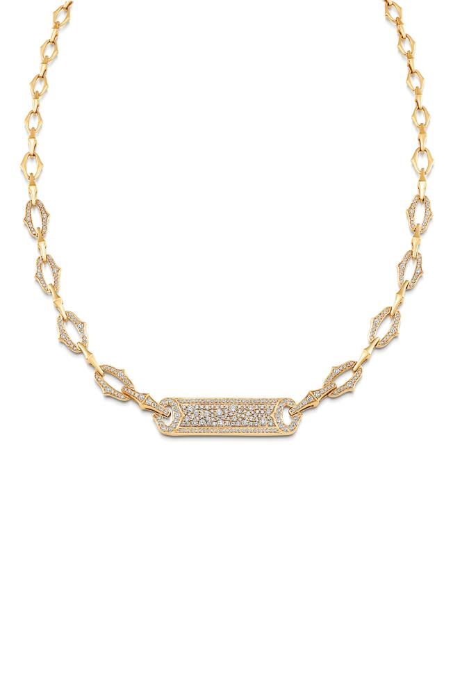 Sara Weinstock Lucia Pavé Diamond Bar Pendant Necklace in 18K Yellow Gold Cover