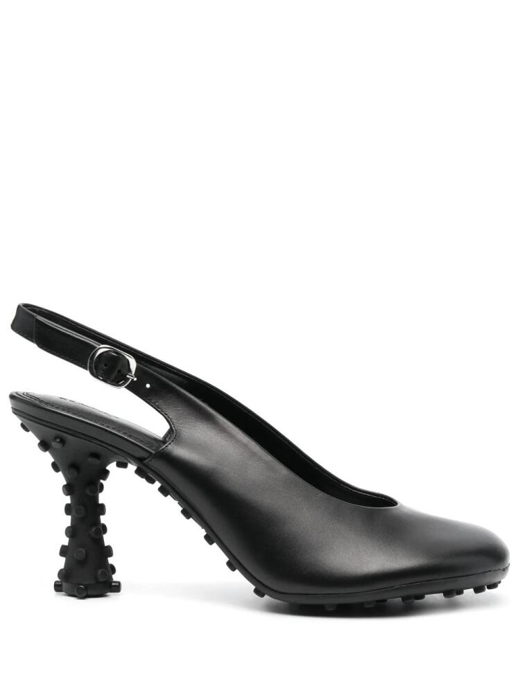 Sunnei 90mm round toe leather pumps - Black Cover