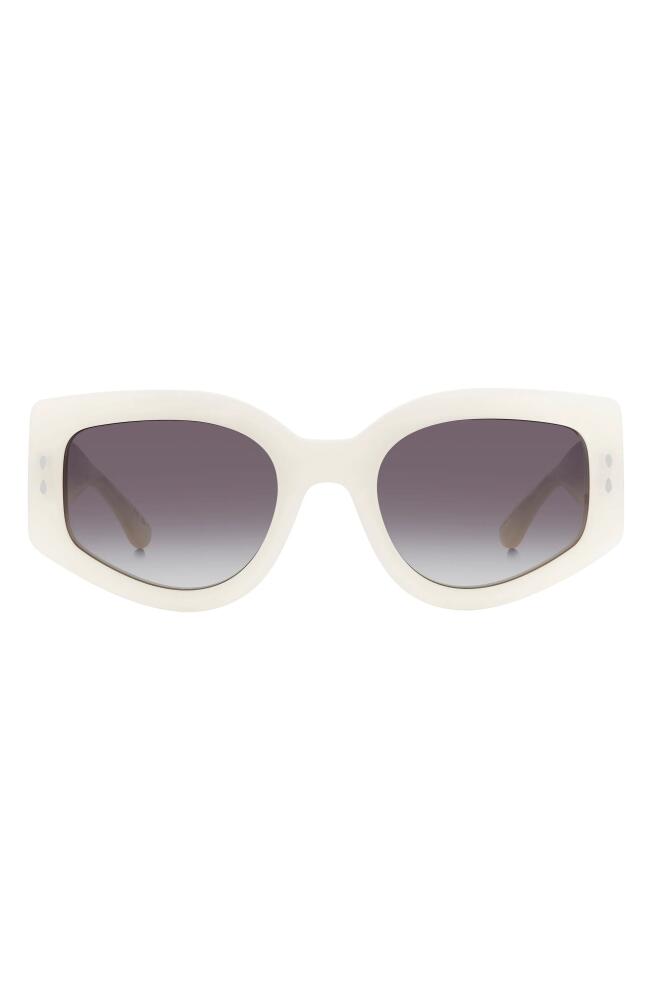 Isabel Marant 54mm Gradient Cat Eye Sunglasses in Pearl White/Grey Shaded Cover