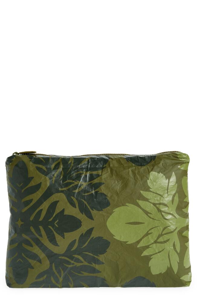 Aloha Collection Medium Water Resistant Tyvek® Zip Pouch in Mauka/Olive Cover