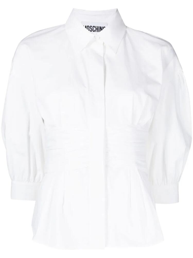 Moschino gathered-waist detail shirt - White Cover