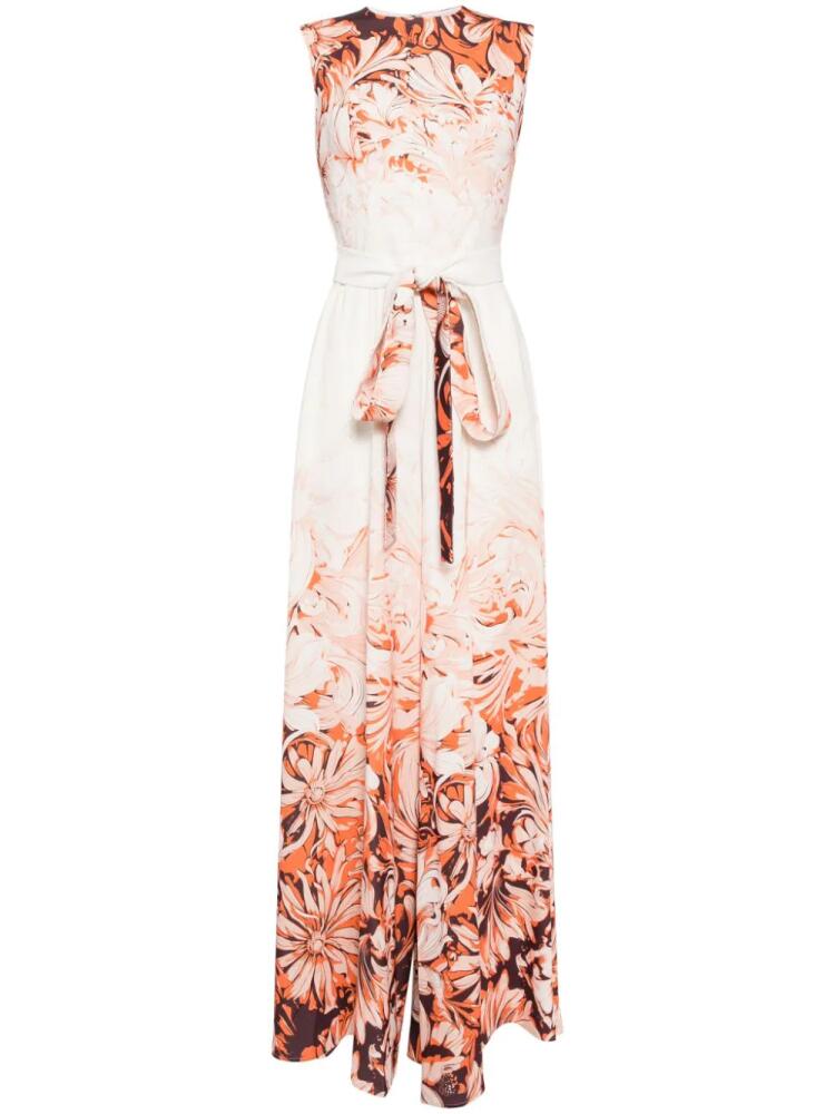 Saiid Kobeisy floral-print wide-leg jumpsuit - White Cover