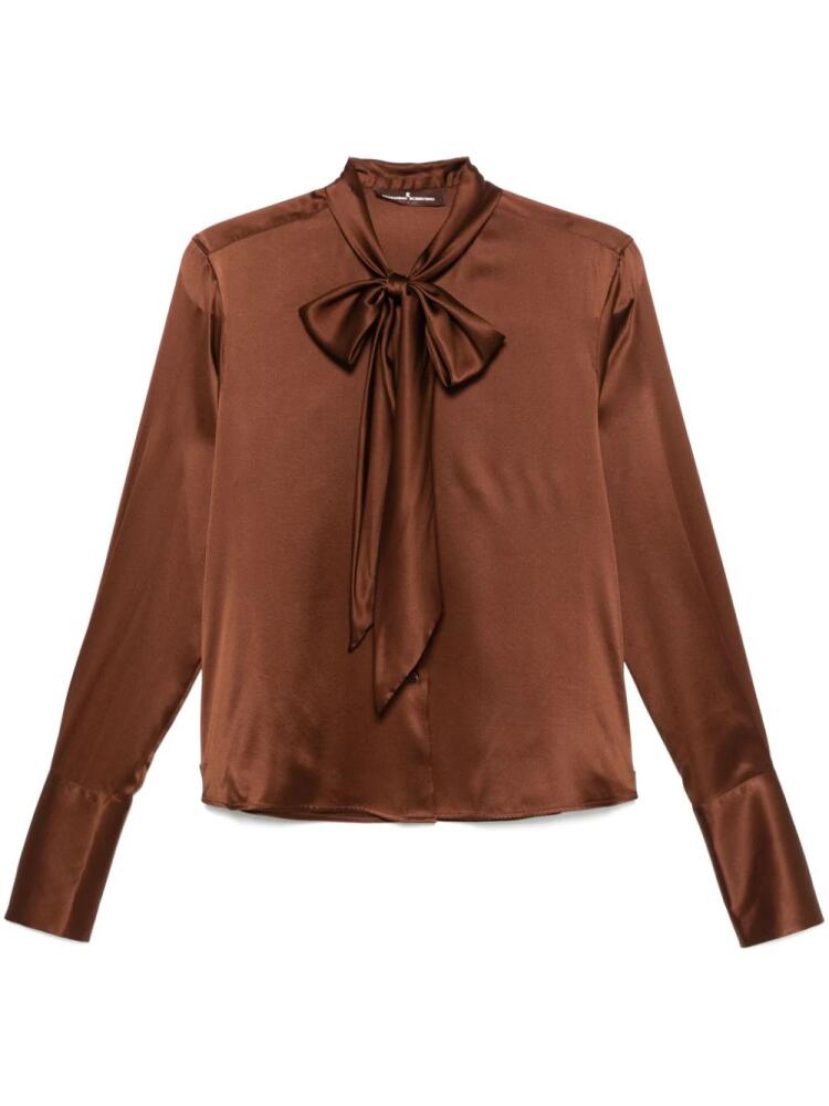 Ermanno Scervino pussy-bow collar shirt - Brown Cover