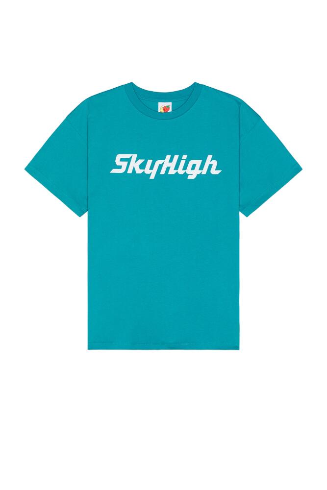 Sky High Farm Workwear Construction Graphic Logo #1 T Shirt in Blue Cover