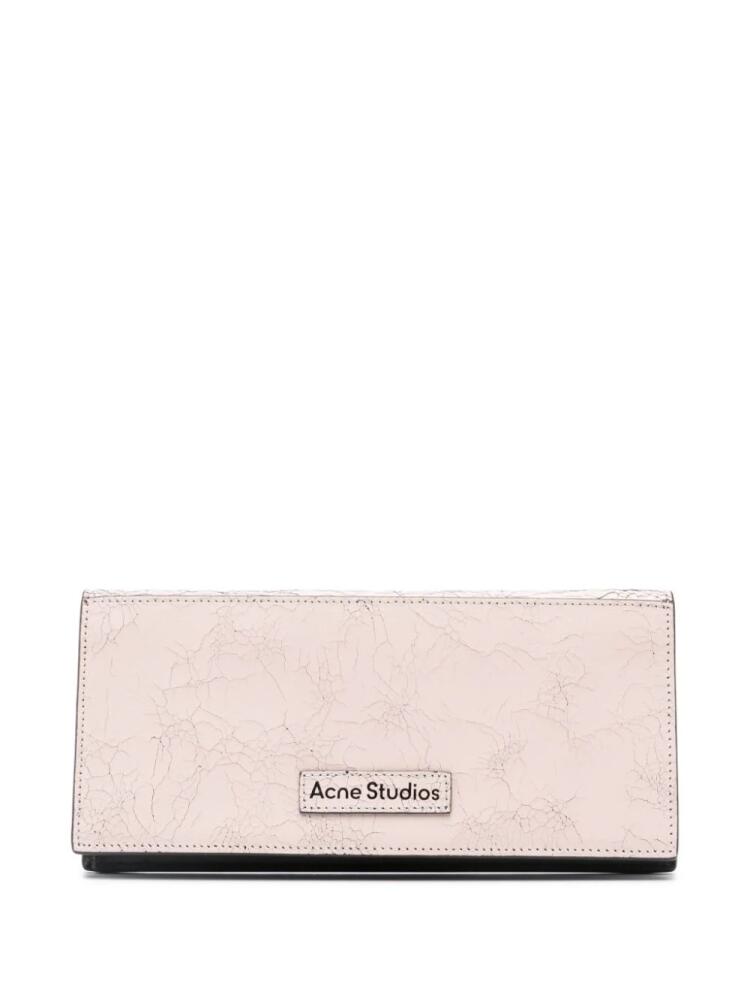 Acne Studios logo-patch leather wallet - Pink Cover